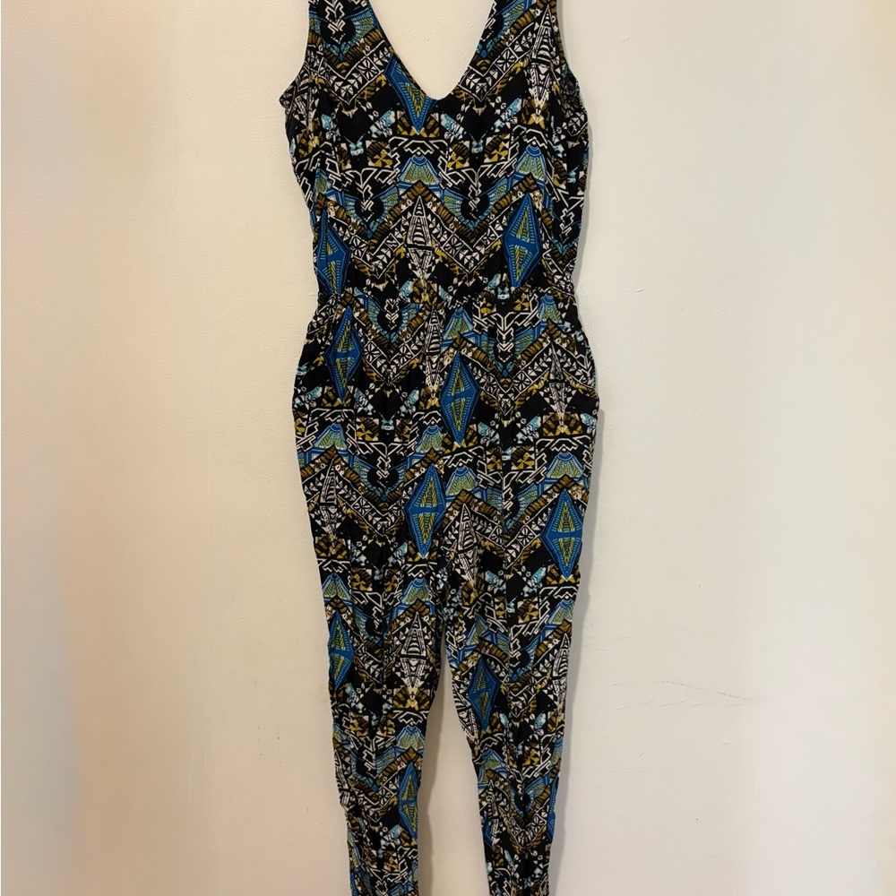 Forever 21 Blue and Black Jumpsuit
